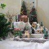 Toyvian 3 Pcs Christmas Village Houses Decor: Small Glowing Wooden