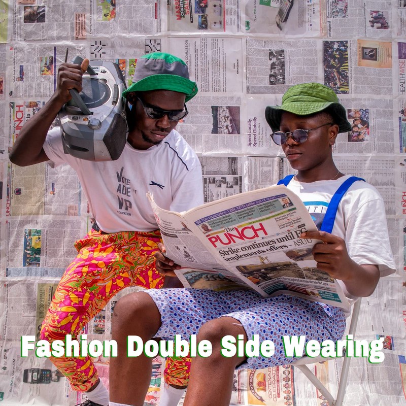 CHUANGLI Oversize XXL Bucket Hat, Extra Large Unisex Reversible Cotton