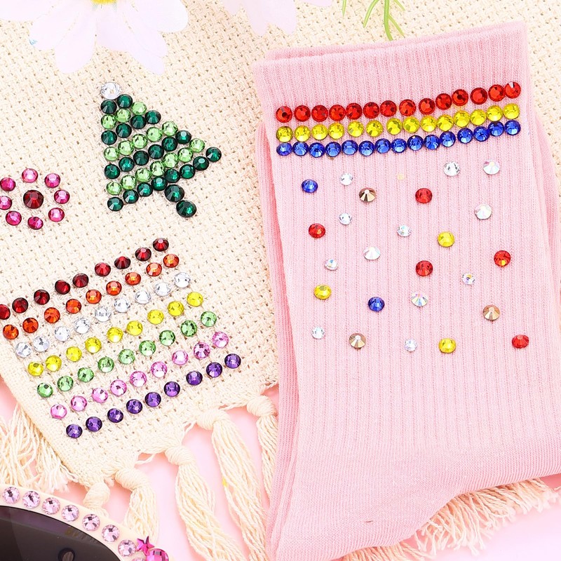 24 Colors Hotfix Rhinestones Kit, SS16 Glass Rhinestone for Bedazzling