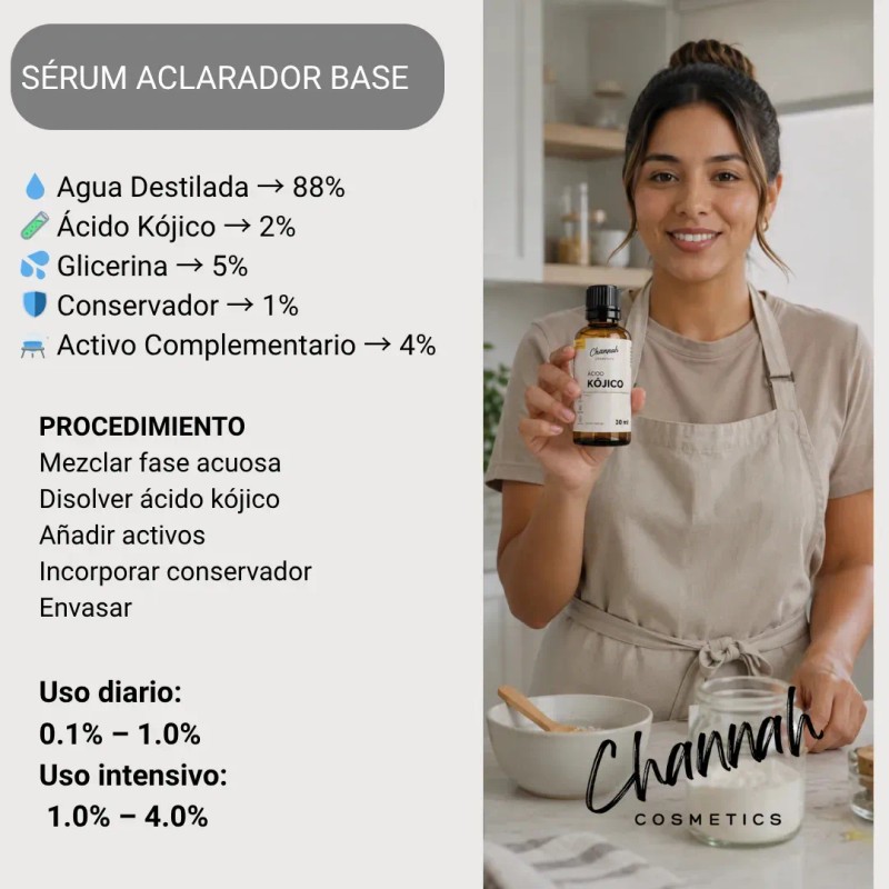 10gr Acido Kójico Puro Grado Cosmético Kojic Acid Mixta Día