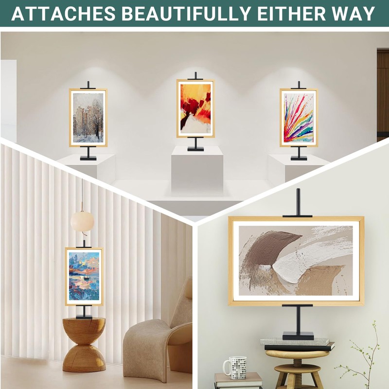 YJREW Tabletop Picture Frame Stand, Adjustable for Frames Up to