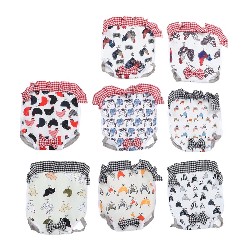 8 Pcs Chicken Saddle for Hens Wing Back Protector Elastic