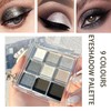 Black Eyeshadow Palette, Smokey Silver Glitter Gothic Eye Shadows Palettes