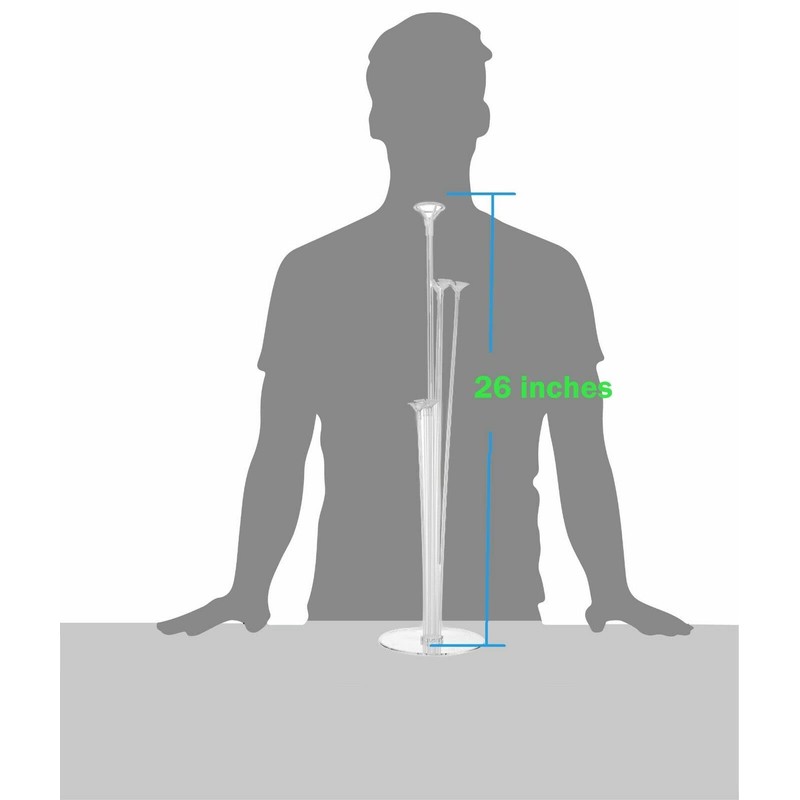 Mr.Gadget's Solutions Mr.Gadget's Solutions 2-Piece Transparent Plastic Balloon Stand Kit
