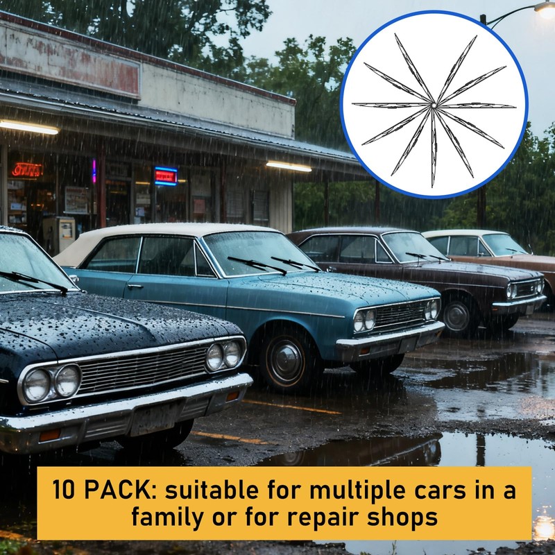 BBTO 10 Pack 22 Inch Wiper Blades Silicone Wipers Durable