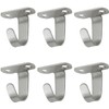 6Pcs Stainless Steel Screws Mount Ceiling Hooks,Robe/Towel Clothes Hook Hanger,