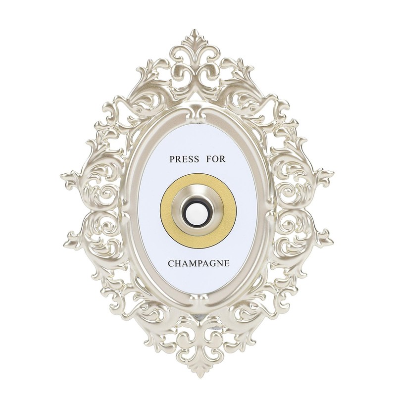 Champagne Button Metal Decorative Retro French Style Doorbell Elegant Interactive