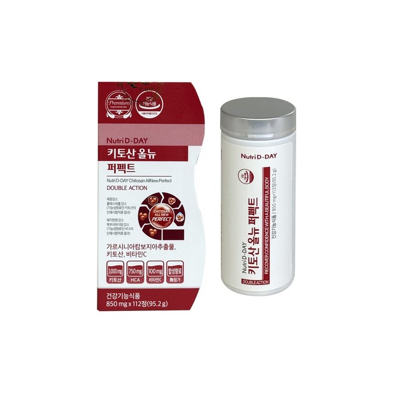 Nutri-D-Day 뉴트리디데이 키토산 올뉴 퍼펙트 850mg x 112정 1개 /