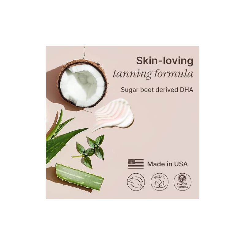 Beauty by Earth- Loción autobronceadora bronceadora: con ingredientes naturales y