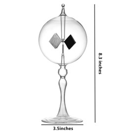 DORAMI Large Transparent Solar Power Crookes Radiometer Sun Light Energy Spinning Vanes Windmill Gift Home
