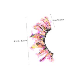 FOMIYES 2 Pairs Colored Glitter False Eyelashes Sparkling Sequin Lashes with Rhinestones Lightweight Comfortable Fit for Party Cosplay Stage Makeup Dramatic Volume Enhancer for Bigger Eyes