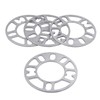 Anhoer 4Pcs Aluminum Alloy Wheel Spacers 5mm Universal Wheel Accessories