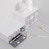 AIMALL Compact Drawer Storage Organizer, Clear Plastic Desktop Box, 9"