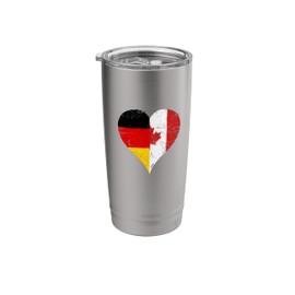 Small Vintage Canada Germany Flag for Proud German Canadian Stainless Steel Insulated Tumbler