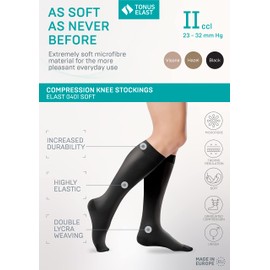 Tonus Elast Soft Medical Compression Knee-High Stockings Closed Toe Unisex Class II 23-32 mmHg