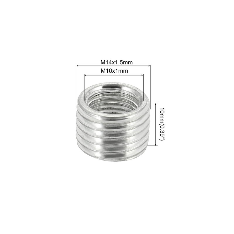 sourcing map Thread Reducing Nuts Insert M14 x 1.5mm Male