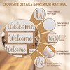 6 Pcs Welcome Stencils for Painting on Wood Doormat