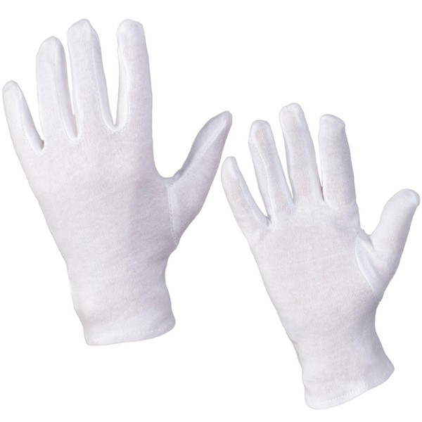SC-Normteile SC0300 VAR Cotton Gloves White CAT 1 100% Cotton,
