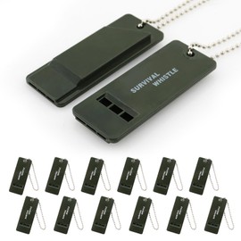 Z-LEAP Whistles with Lanyard Safety Whistle Survival Shrill Loud Blast for Camping Hiking Hunting Rescue Signaling Sports Outdoor Plastic, 12 Pack