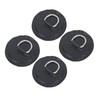 4PCS D Ring Patch PVC Round Shape Strong Stainless Steel