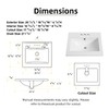 20"W x 18"D Drop In Bathroom Sink with 4-in Centerset