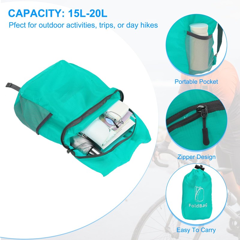 PATIKIL Hiking Backpack, 15L-20L Packable Lightweight Backpack Daypack Small Foldable