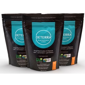 Deterra-MP - Drug Deactivation and Medication Disposal System - Safe Medication, Pill, and Liquid Destroyer - Plant-Based Medium Stand-Up Pouch (3-Pack)