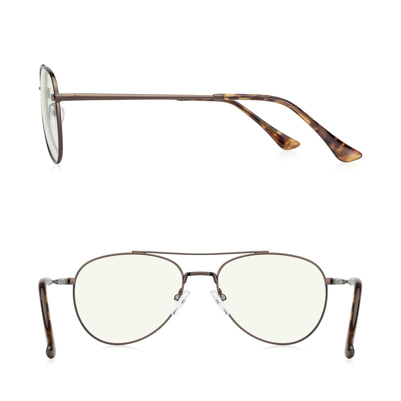 RB.Pilot Blue Light Aviator Reading Glasses for men Women Metal