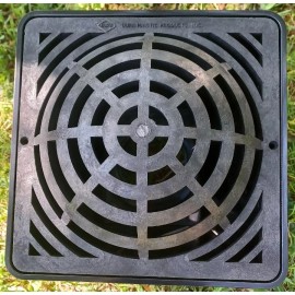 dura  Dura 094-A 9" Atrium Drainage Grate - Black
