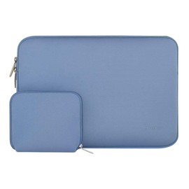 MOSISO Laptop Sleeve Compatible with MacBook Air/Pro, 13-13.3 inch Notebook, Compatible with MacBook Pro 14 inch M4 M3 M2 M1 Chip Pro Max 2024-2021, Neoprene Bag with Small Case, Serenity Blue
