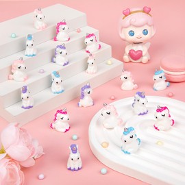 LHSYFBZ - 96 piezas de mini unicornio de resina, cifras de unicornio en miniatura, mini animales de resina para ocultar para jardín, paisaje, acuario, casa de muñecas, cumpleaños, fiesta, decoración