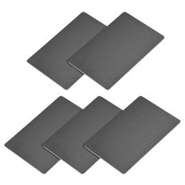 METALLIXITY Blank Metal Cards 100mm x 60mm x 0.8mm 5pcs Anodized Nameplate for Home Indoor DIY Signage Etching Black
