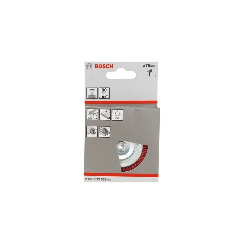 Bosch 2608622056 6mm Shank Wire Wheel 50mm, Nylon 1.1mm, 50