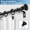 Urbanest Fluted Ball Adjustable Single Drapery Curtain Rod Set with