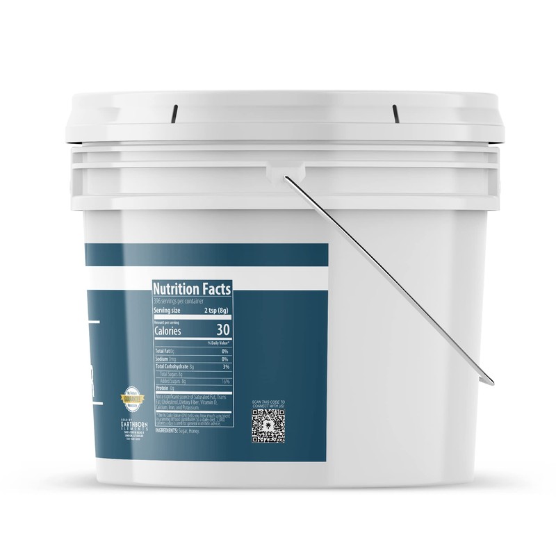 Earthborn Elements Honey Powder 1 Gallon Bucket, Natural Sweetener, Drinks