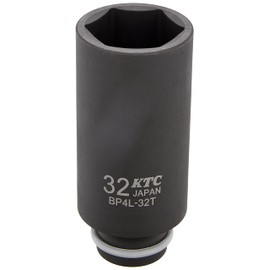 Kyoto Machine Tools (KTC) BP4L32TP 1/2 inch (12.7 mm) Impact Wrench Socket (Deep Thin) 1.3 inches (32 mm)