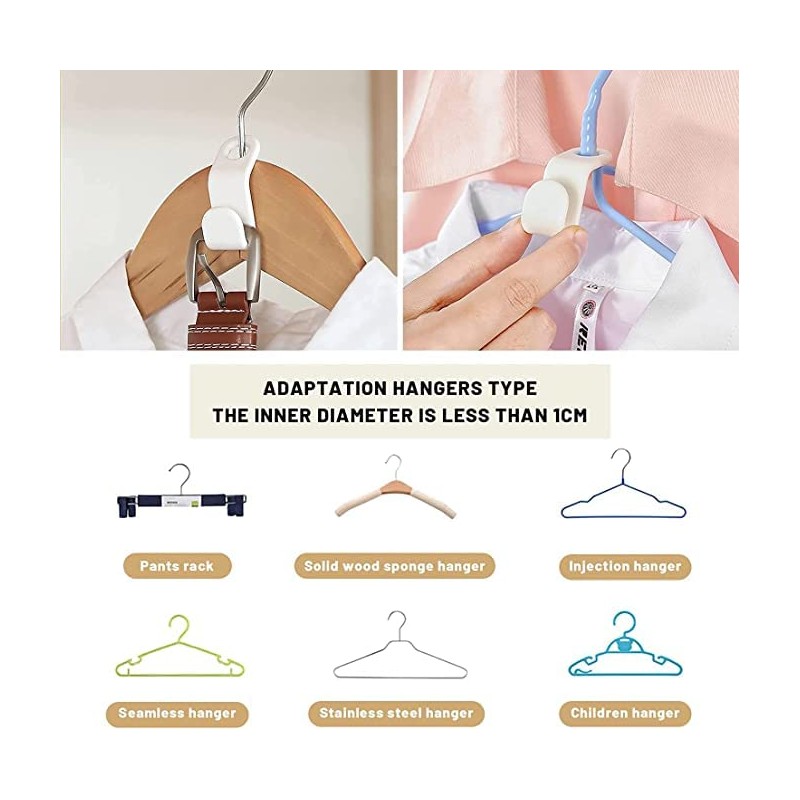 Clothes Hanger Connector Hooks, 30PCS Plastic Hooks Cascading Hangers, Coat