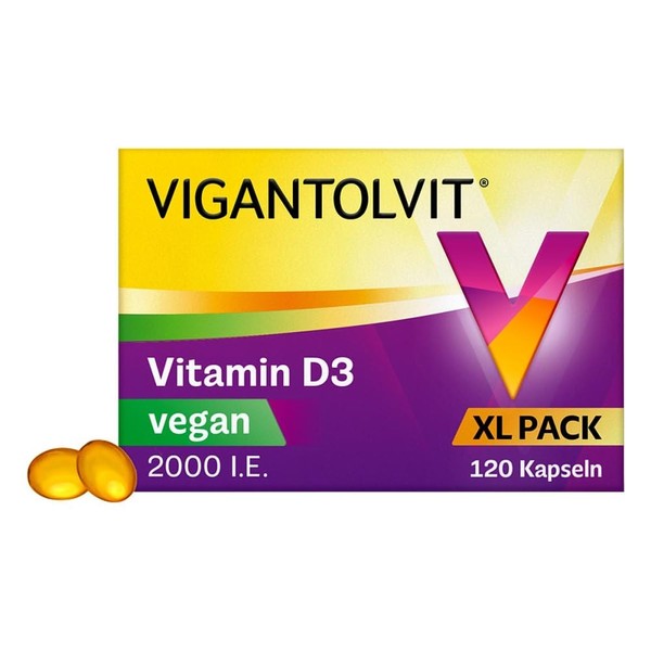 Vigantolvit 2000 International Units Vitamin D3 Vegan Soft Pack of 120 Capsule