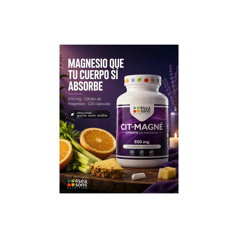 Seasons Nutrition Cit Magné Citrato Magnesio 850 Suplemento Alimenticio Fórmula