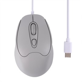 EALEK USB C Mouse, Wired Mouse - Low Noise, Compact Design, Compatible with Tablet, Laptop, and More (Gray)