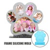 STOBOK Dog Paw Photo Frame Mold Set with Base and