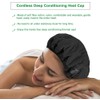 Heat Cap for Deep Conditioning,100% Natural Flaxseed Thermal Cap with
