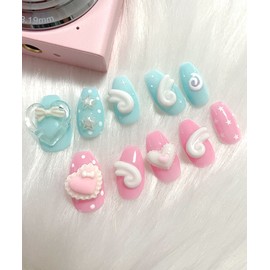 Half Hane Handmade Nail Tips - Ballerina / 하프 하네 수제네일팁 - 발레리나