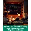 MapeloreCrafted Upgraded Version Outdoor String Lights Hooks: 30Pcs Heavy Duty