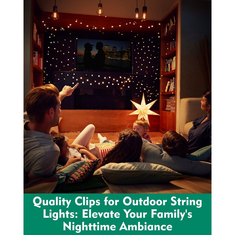 MapeloreCrafted Upgraded Version Outdoor String Lights Hooks: 30Pcs Heavy Duty
