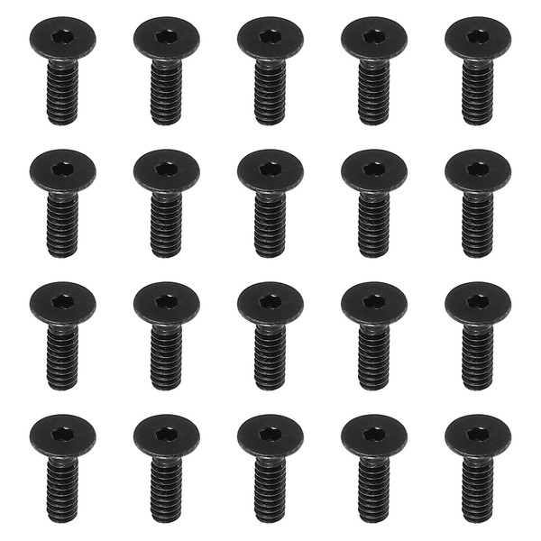 PATIKIL Hex Socket Cap Screws #4-40 x 3/8" Flat Head