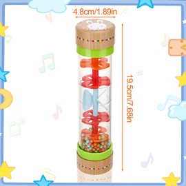 GSrenyu Wooden Baby Rattle Toys, Baby Brain Development Rattle Toy Musical Instruments Toys for Babies 6-12 Months, Baby Rattle Sensory Hand Grip Toys for 1 Year Old Toddlers