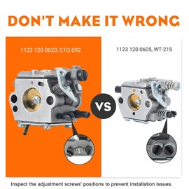 Hipa MS 250C Carburetor for Sthil MS230 MS250C MS 230 MS 250 Chainsaw Parts Carb Replace 1123-120-0620 Zama C1Q-S92