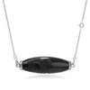 ZPMMPZ Obsidian Necklace Sterling Silver Black Gemstone Pendant Chinese Zodiac