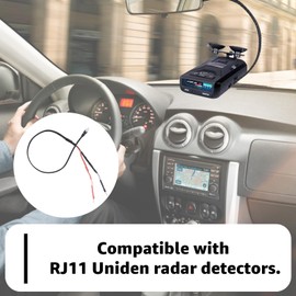 Sousery 1PC RJ11 Replacement Mirror Wire Power Cord for Uniden Radar Detectors，Fits R4 R3 R1 R7 R8 Model(3005201U)